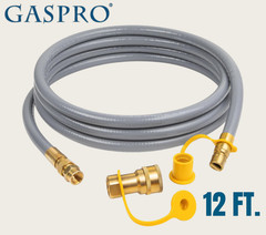 GASPRO 12FT 3/8″ Natural Gas Hose Low Pressure LPG with Quick Connect