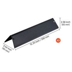 15 Inch Grill Flavorizer Bars, Porcelain Enameled Steel, 3 Pack