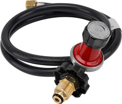 Adjustable Regulator POL 0-30 PSI Hose Kit for Propane Tank Grill BBQ 48 Inch