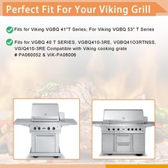Zemibi 23 1/4″ Stainless Steel Grill Grates Replacement Parts for Viking VGBQ…