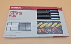 Master Forge 19.5-in x 7.75-in Rectangle Cast iron Grilling grate Expandable NEW