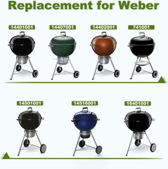 SHINESTAR Upgraded Rotisserie Kit for All Weber 22-Inch Kettle Charcoal and Othe