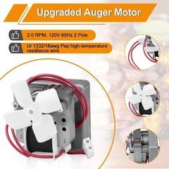 Upgraded Auger Motor for Pellet Grills Traeger Pit Boss Camp Chef 120V Durable