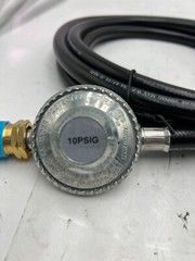 (Qty 10) Longtime LPG Propane Regulator with 5/16″ Gas Hose 350PSIG Black