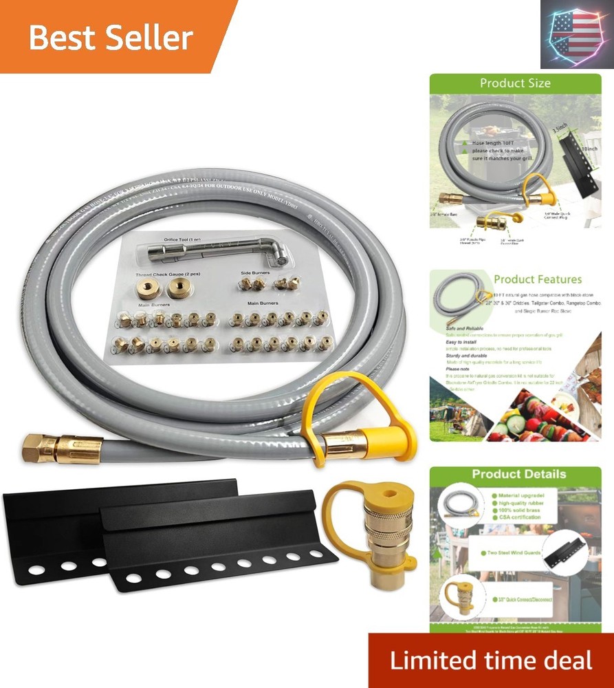 5395 Natural Gas Conversion Kit for Blackstone Grill 28″ 30″ 36″ Griddle, Pro../