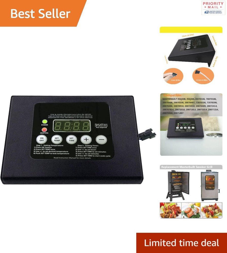 High Accuracy Digital Control Panel Replacement for Smoker Grill LED Display