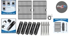 Nexgrill 720-0888N 5-Burner Grill Parts Kit Cast Iron Grates Heat Plate
