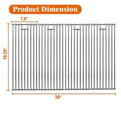 SUZLON 4 Pack Bull BBQ Grill Grate Replacement Parts for Bull 18248 LP 18249…