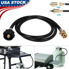 6FT QCC Propane Adapter Hose for Weber Q Gas Grill LP Tank 1lb to 20lb Converter