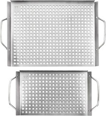 Stainless Steel Grill Topper Set – 11″x7″ & 11″x17″