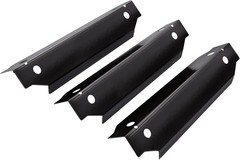 3-Pack Dyna-Glo Grill Heat Plates – Durable Porcelain Steel Shields (13.75×3.25)