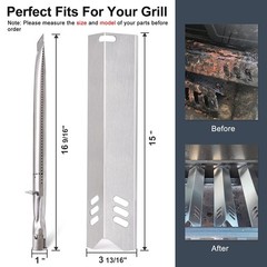 Grill Replacement Parts for Dyna-Glo DGF510SBP, Heat Shields & Burners, Backyard
