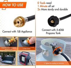New Propane Regulator Hose Replacement Outdoor Indoor for Mr. Heater Big Buddy
