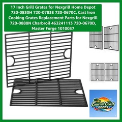 17 Inch Grill Grates for Nexgrill Home Depot 720-0830H 720-0783E 720-0670C, C…