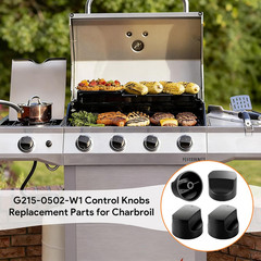 Grill Control Knobs for Charbroil G215-0502-W1 Performance Advantage BBQ 4-Pack