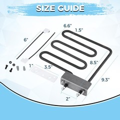MOOTVGOO 1200 Watts Smoker Heating Element Kit Replacement for Silver