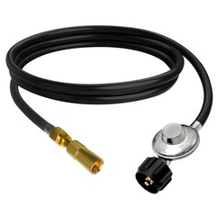 MCAMPAS QCC1 Universal Grill Regulator 5 Feet Propane Hose Adapter