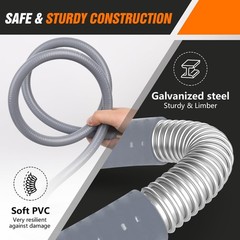 Lezbanz 1/2 Inch Natural Gas Hose 48Ft Quick Connect Fittings Natural Gas