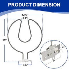 Outspark Heating Element for Charbroil Patio Bistro TRU-Infrared SILVER
