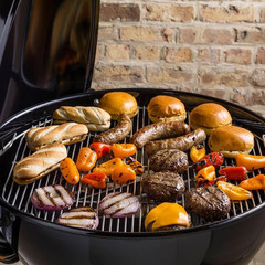 Hinged Cooking Grate for 22” Charcoal Grill, round Charcoal Grate for Weber 7436