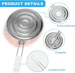 Stainless Steel Heat Diffuser Plate for Gas Electric Induction Stove with Handle
