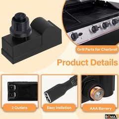 BQMAX DHLG-12 Grill Igniter for Charbroil Igniter Replacement, G470-5503-W1 Igni