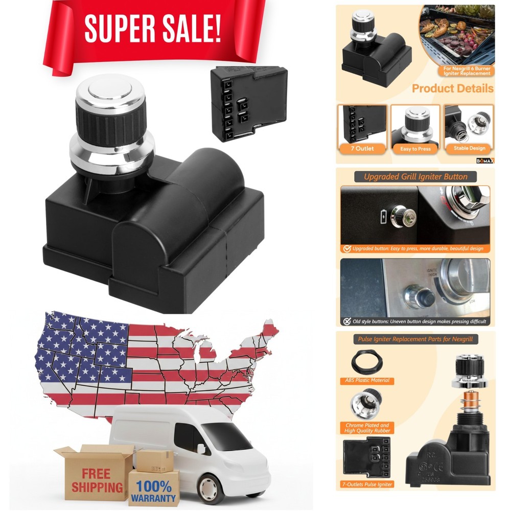 7 Outlet Pulse Igniter for Nexgrill Models 720-0898 & More – Easy Installation