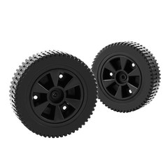 G437-0037-W1 Grill Wheels Replacement Parts for 7 inches, Black Blow Molded