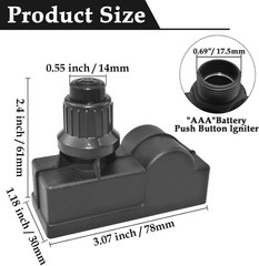 Grill Spark Generator, 2 Outlet AAA Battery Push Button Electronic Igniter for B