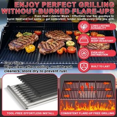 Emitter Plate & Grill Grate for Charbroil Commercial 3 Burner Gas Grill Parts…