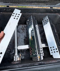 15 1/16″ Heat Plates Burners Crossover Tubes Replacement Parts for Charbroil Gas
