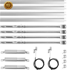 Grill Burner & Heat Plate Replacement Parts for 4 & 5 Burner Gas Grills Set OEM+