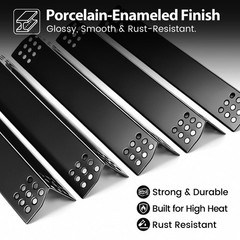 Utheer 14-9/16 Heat Plates 5 Pcs Porcelain Steel Flame Tamer