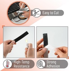 Grill Gasket, 3/4″x 1/8″, 2 Pack, 5 ft, Smoker Gasket Sealer High Temp, Easy …