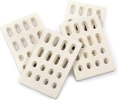 Ceramic Brick Flame Tamer, Grill Ceramic Briquettes (8-Pack) for Barbeques Ga…