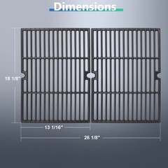 Grill Grates Replacement Cast Iron, 18 Inch for Charbroil 463268007 NEW, OPENED
