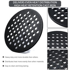 BJ-MFGC 11.5 Inch Cast Iron Fire Grate Grill Replacement Parts for Kamado Joe…