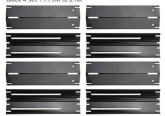 6-Pack Adjustable Gas Grill Burner Covers 11.75″-21″ Porcelain Steel Heat Plates