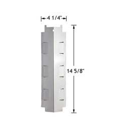 Stainless Steel Grill Heat Plate Shield Flame Tamer Burner Cover Set of 4