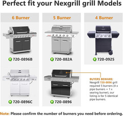 Piezas Nexgrill 5Pzs Tubos Quemador y Protectores de Llama para Parrillas