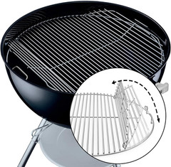 Hinged Cooking Grate for 22” Charcoal Grill, round Charcoal Grate for Weber 7436
