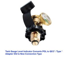 Propane Tank Gauge Level Indicator Leak Detector Converts POL to QCC1 / Type 1 A