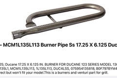 Music City Metals Stainless Steel Gas Grill Burner 17.25×6.125 Ducane 135L1
