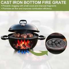 Cast Iron Fire Grate, 3.9″ Round BBQ Grill Grate Replacement High Heat Charco…