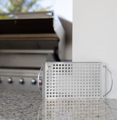 Stainless Steel Grill Topper Grid, 11×7 – Perfect for Sizzling Seafood & Veggies