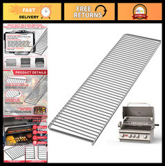 BBQ Warming Rack 30″ for 4 Burner Grills, 304 Stainless Steel Grill Accessory