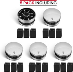 Grill Control Knobs for Gas BBQ D Shaped Valve Stem 5 Pack Chrome Plated