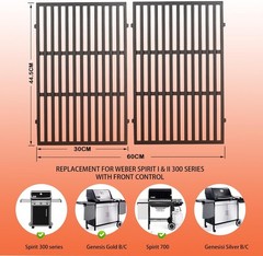 Spirit E310 7638 7639 Grill Grates for Weber Spirit E-310 300 Series E315 E320 E