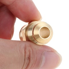 2Pc Brass 3/8″ Male Flare x 3/8″ Male Flare Coupling Fitting Propane BBQ Adapter