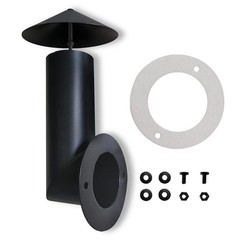 Steel Grill Smoke Stack for Traeger Pellet Grills with Chimney Cap and Gasket